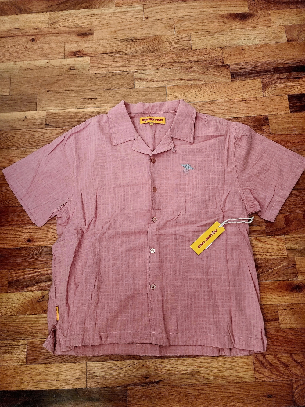 Round Two Men’s Short Sleeve Button-Up Shirt - Dusty Rose